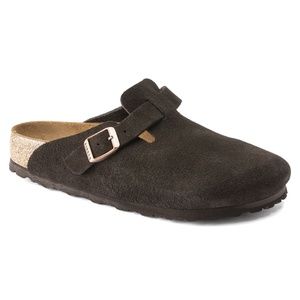 Birkenstock Boston Clogs - Mocha Suede - Size 39